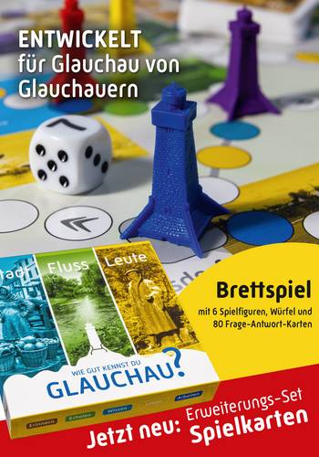 Brettspiel Glauchau - Stadt . Fluss . Leute